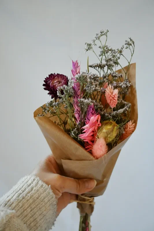 Dried Flower Arrangement - Pink