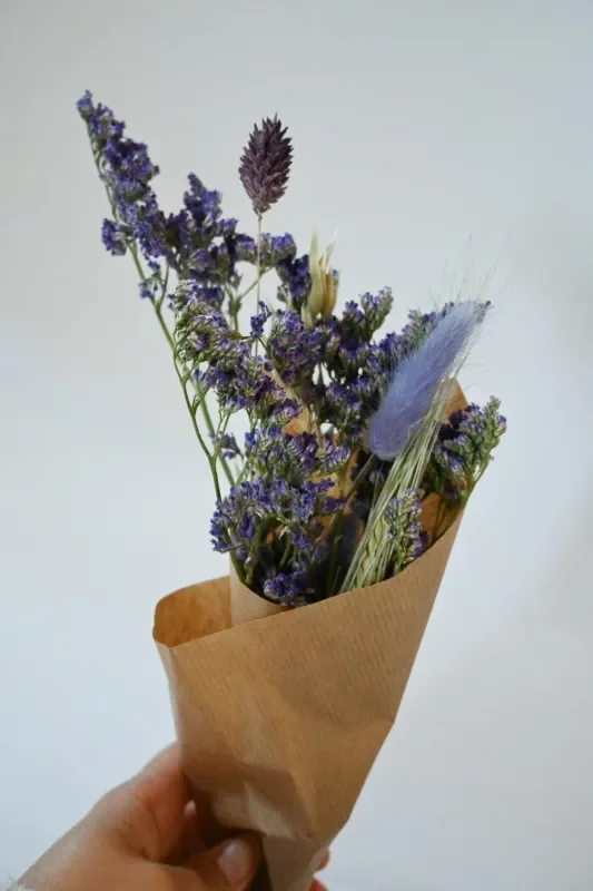 Dried Flower Arrangement - Purple