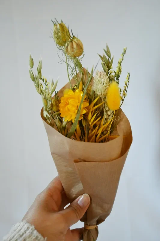 Dried Flower Arrangement - Yellow