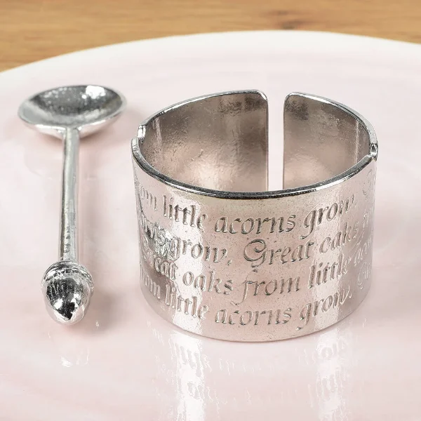 English Pewter Egg Cup & Spoon Christening Gift