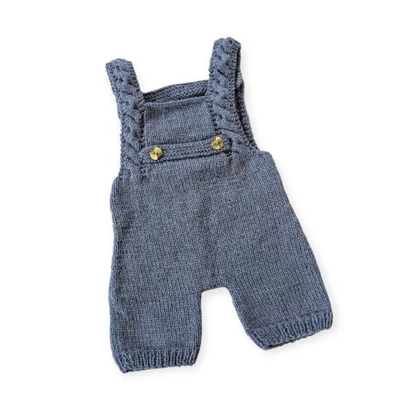 Hand Knitted Blue Short Leg Romper 6-9 Months