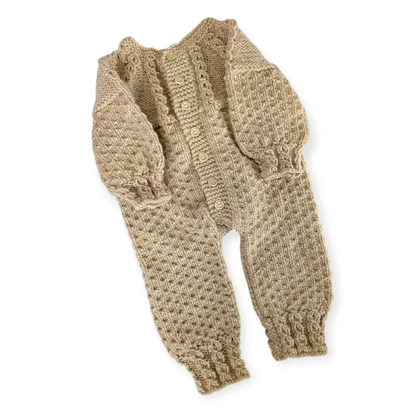 Hand Knitted Coffee Bodysuit 6-9m