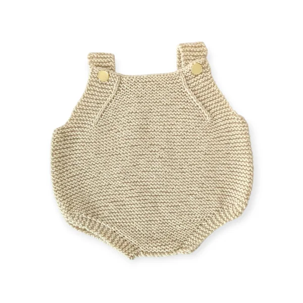 Hand Knitted Natural 3-6 Month Romper