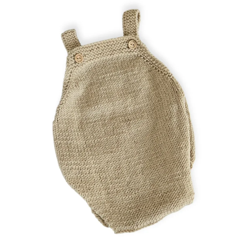 Hand Knitted Sand Mia Romper 3-6 months