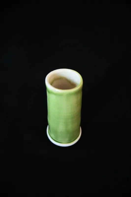 Handmade Green Narrow Vase