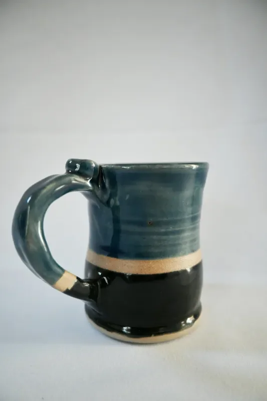 Handmade Large Blue Ceramic Mug