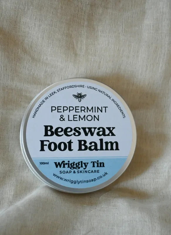 Handmade Peppermint & Lemon Beeswax Foot Balm