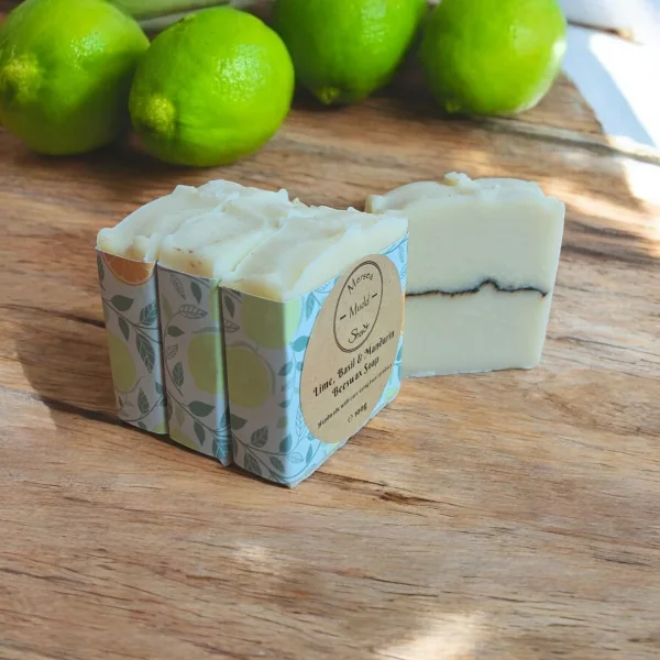 Lime, Basil & Mandarin Beeswax Soap 100g